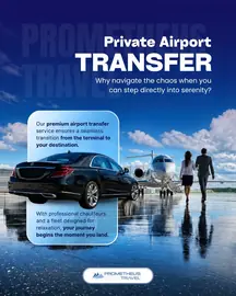 Prometheus Travel — Özel havalimanı transfer hizmetini anlatan post